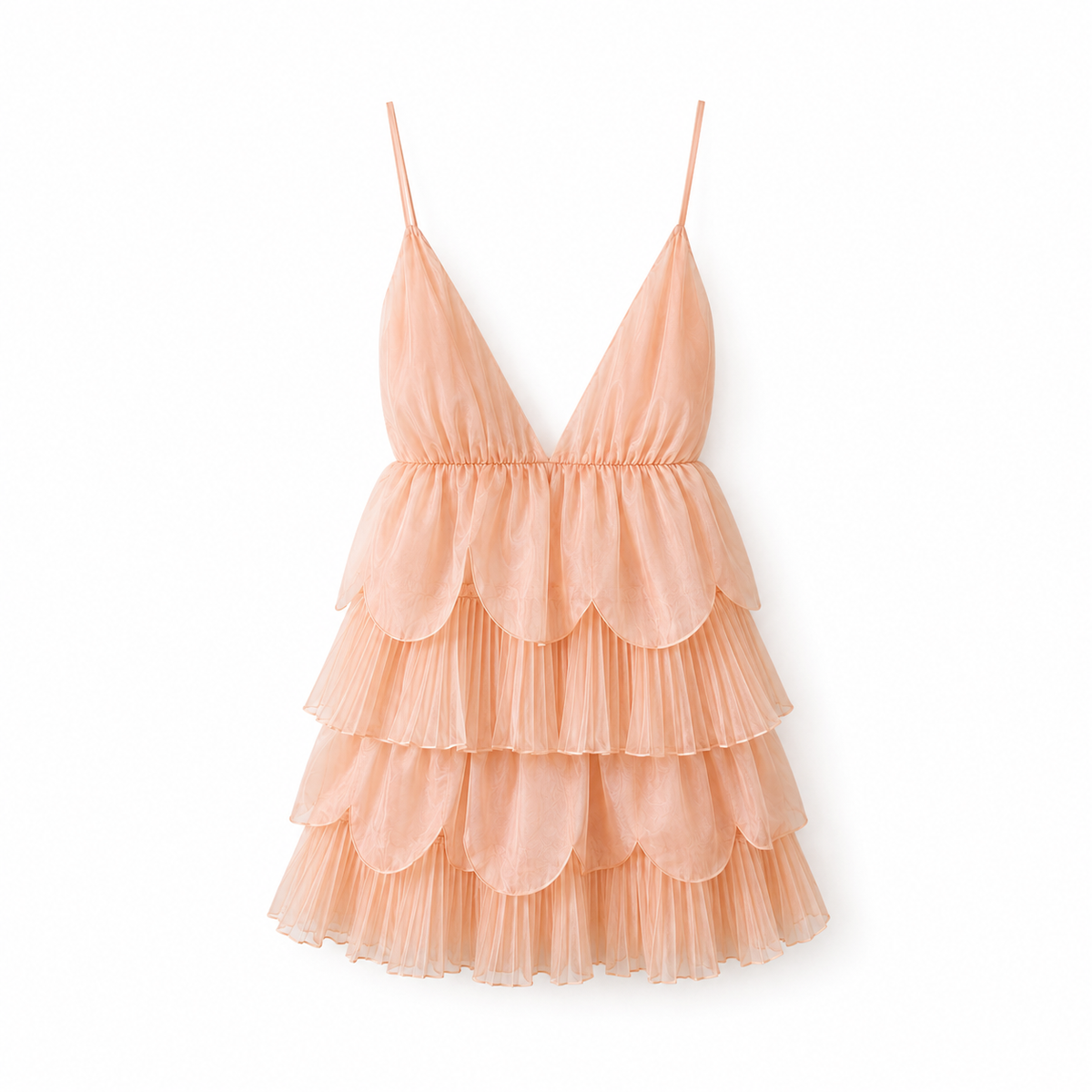 Robe Courte Volants – Pêche