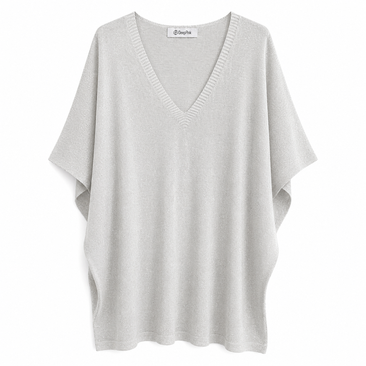 Haut Maille Lurex – Gris Argenté  Scintillant ✨