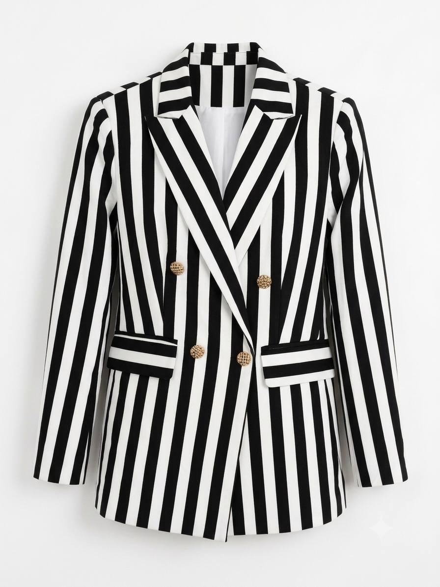 Blazer Rayé Élégance