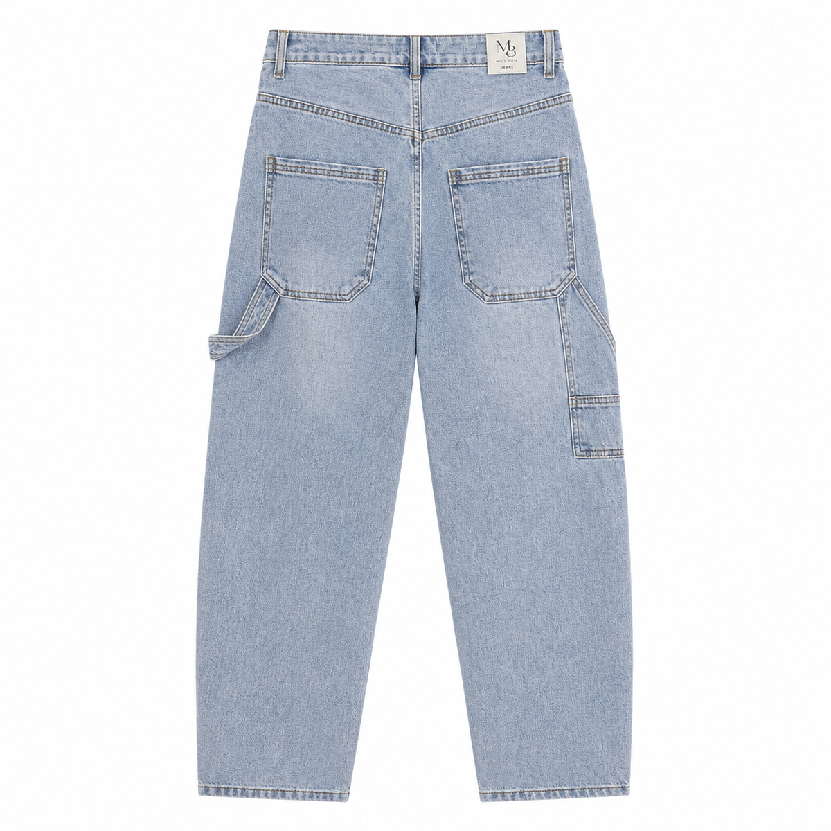 Jean Cargo Wide Leg Bleu Clair