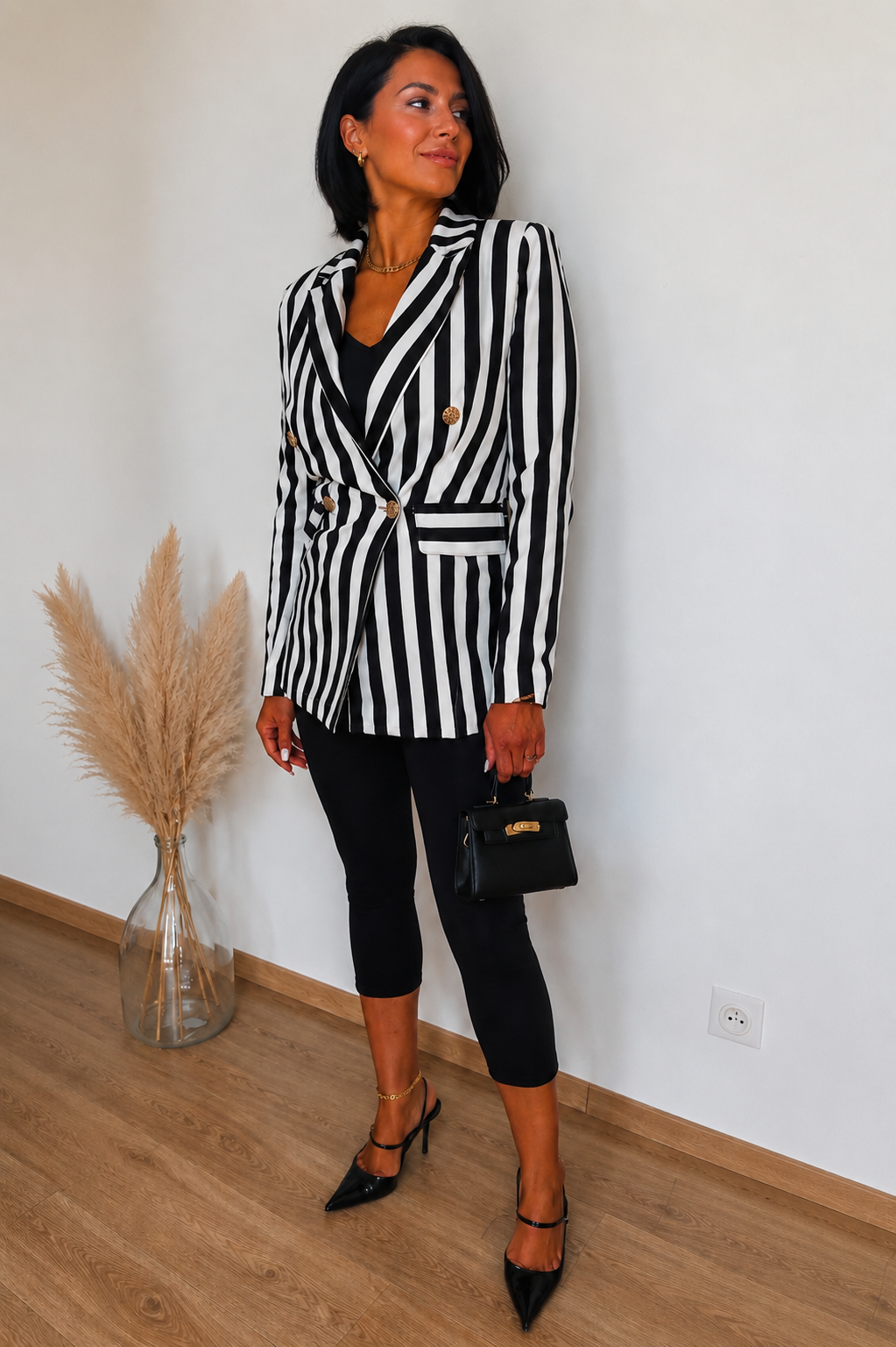 Blazer Rayé Élégance