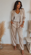 ✨ Ensemble Satin Élégance Beige