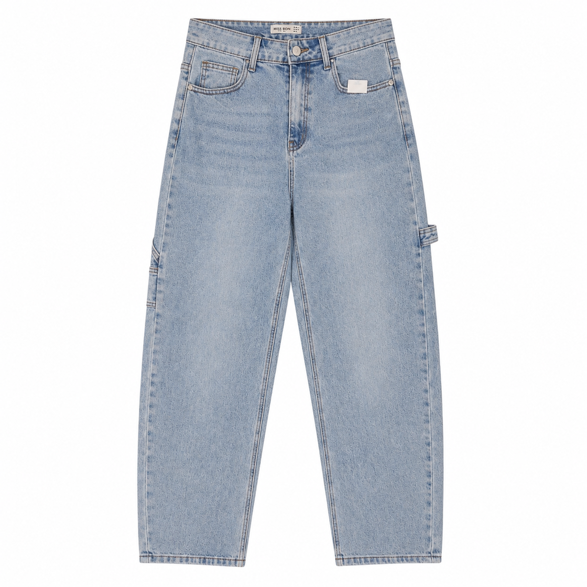 Jean Cargo Wide Leg Bleu Clair
