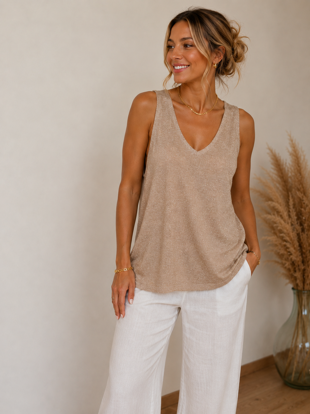Haut Maille Lurex Doré