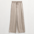 Pantalon satiné Beige-Champagne – Élégance & confort